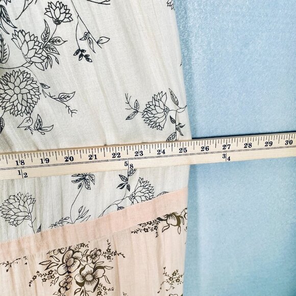 Ulla Johnson Dress Womens L Beige Cotton Tiered Maxi Cottage - Picture 10 of 12